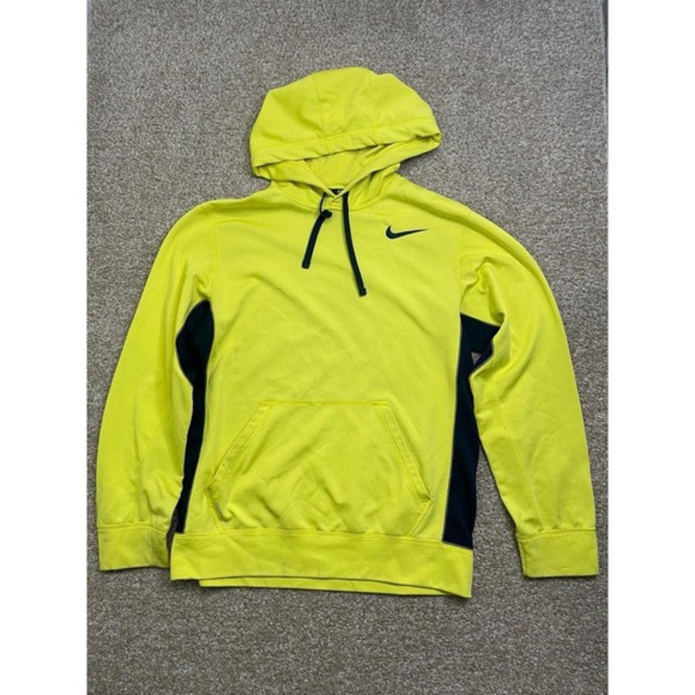 MENS Nike Therma-Fit Knockout‎  Hoodie 465784 -701 Yellow/CHARCOAL SIZE S
